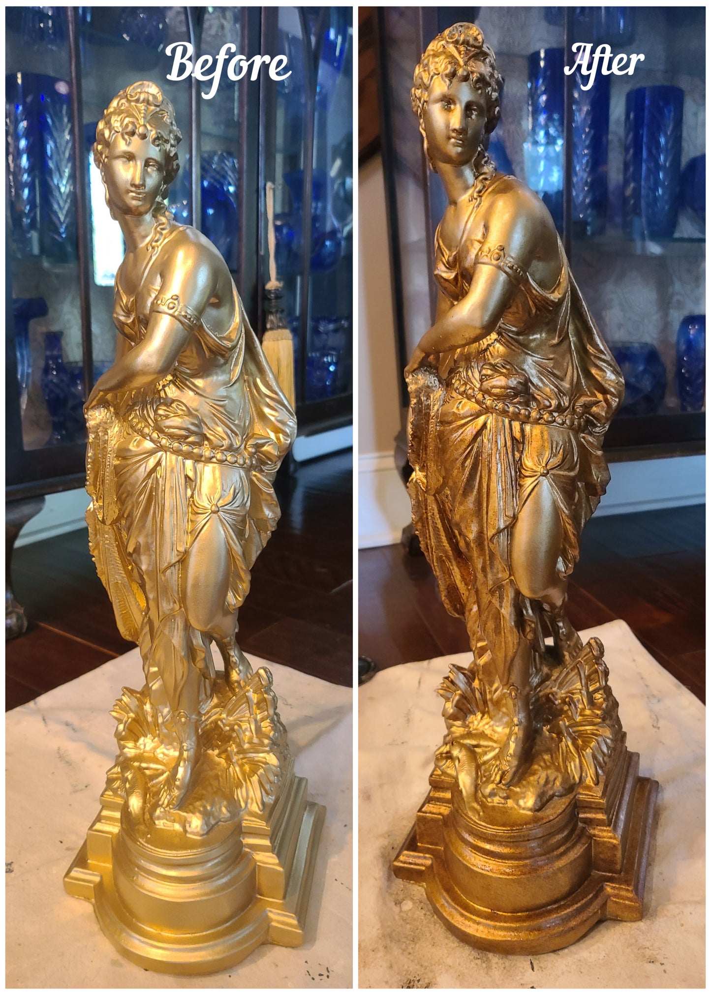 Glazed Metallic Statue
