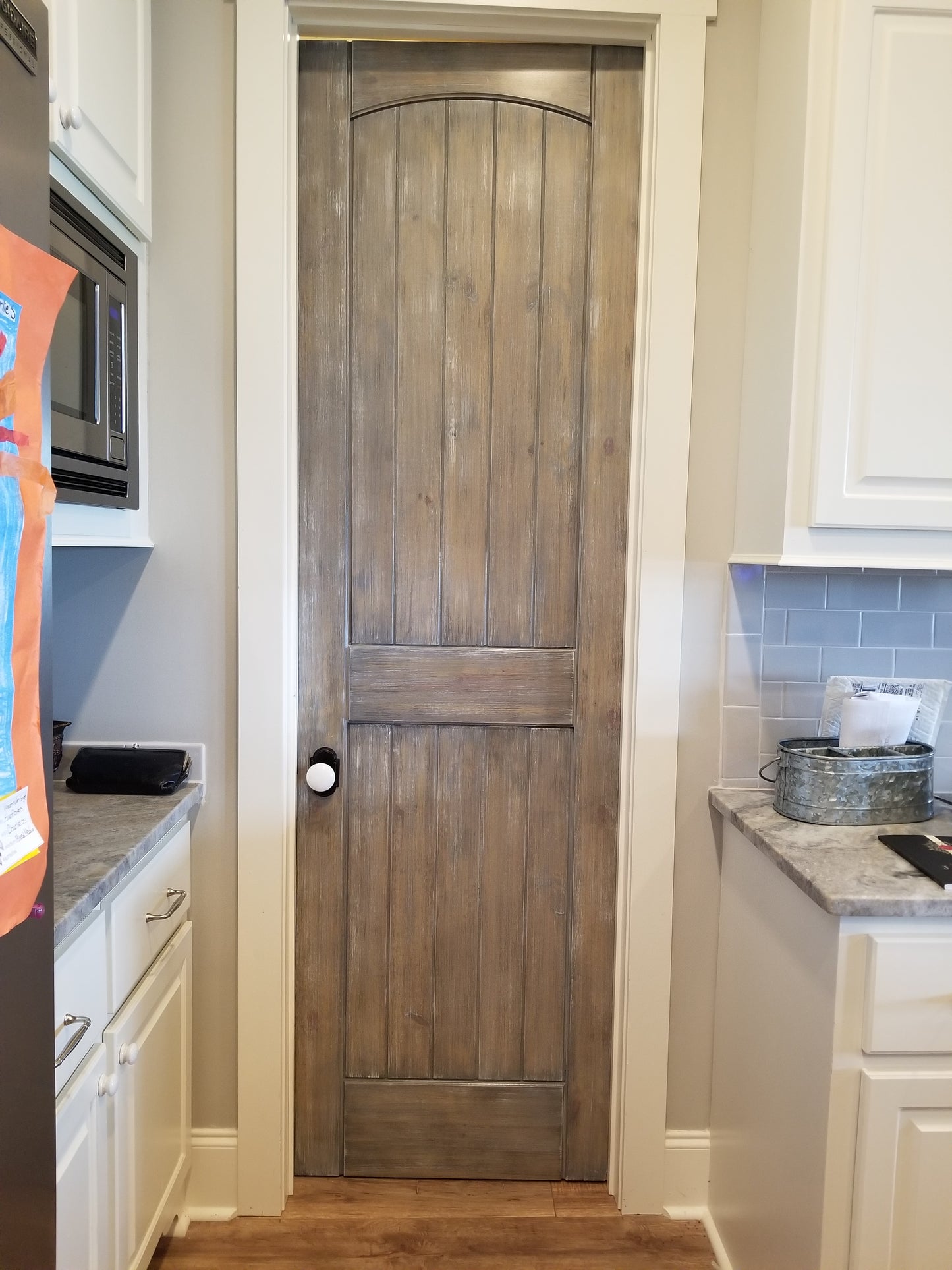 Distressed Color Wash Faux Finished Door