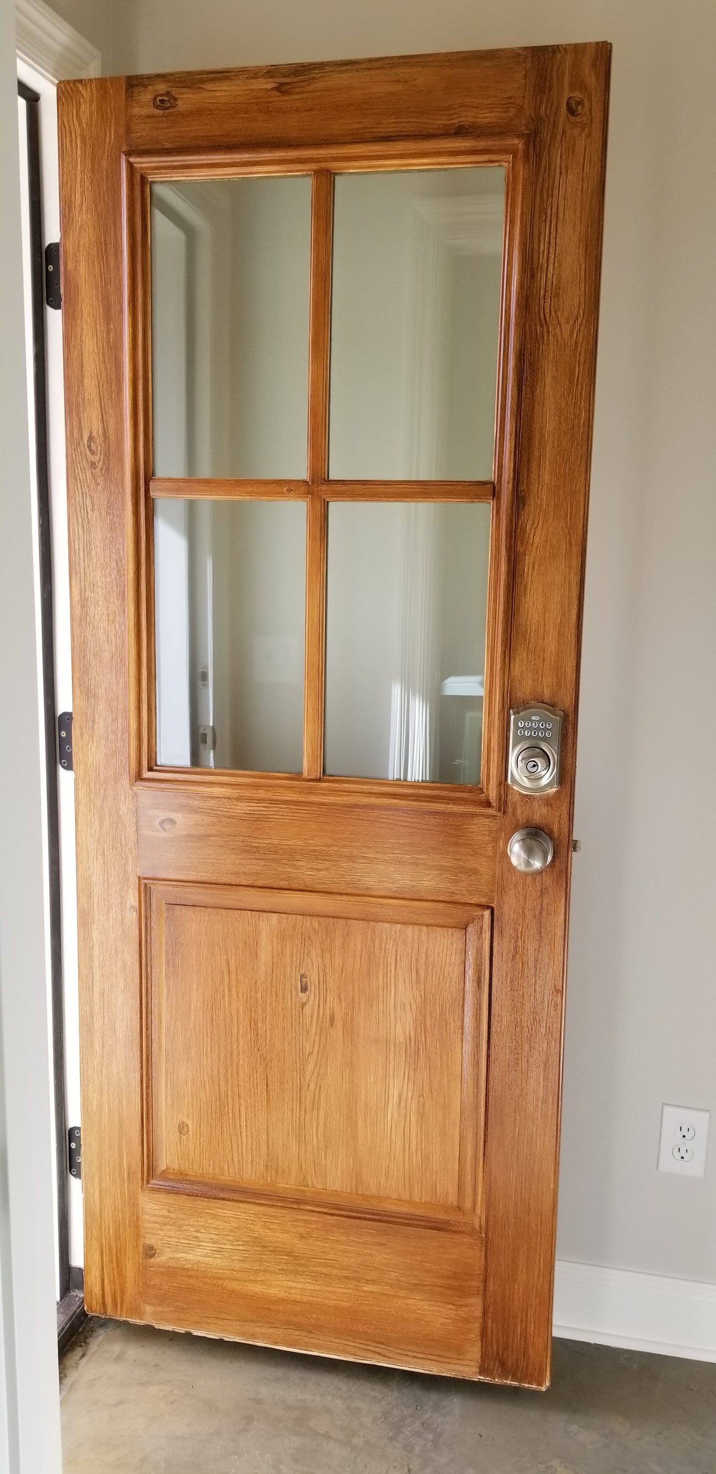 Wood Grain Technique Faux Finished Metal Door