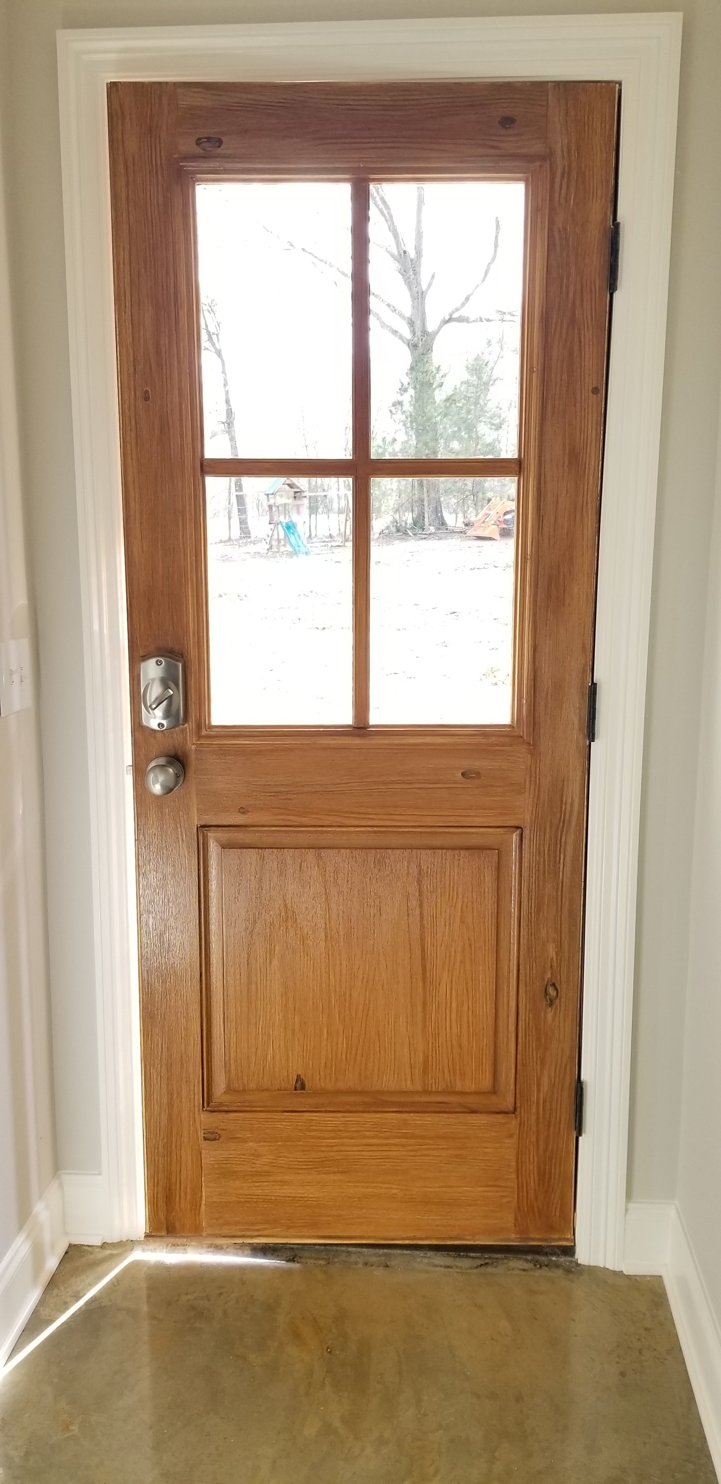 Wood Graining Faux Finished Metal Door