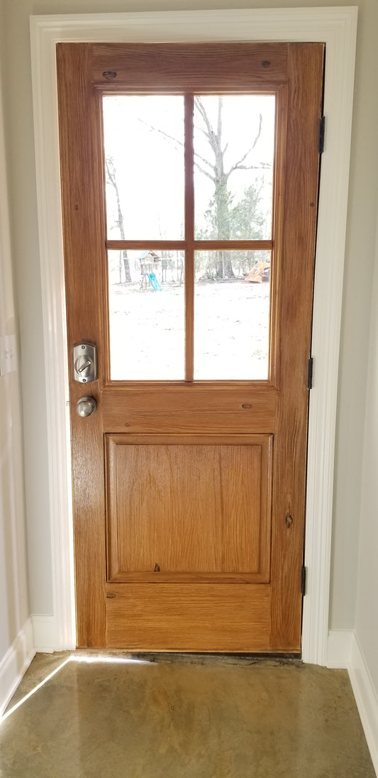 Wood Grain Technique Faux Finished Metal Door