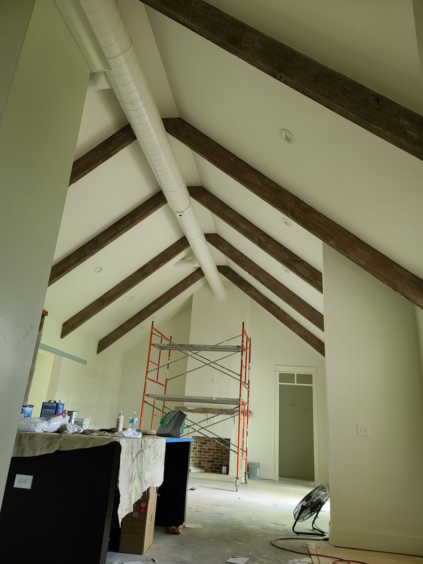 Color Matched Faux Finished Beams