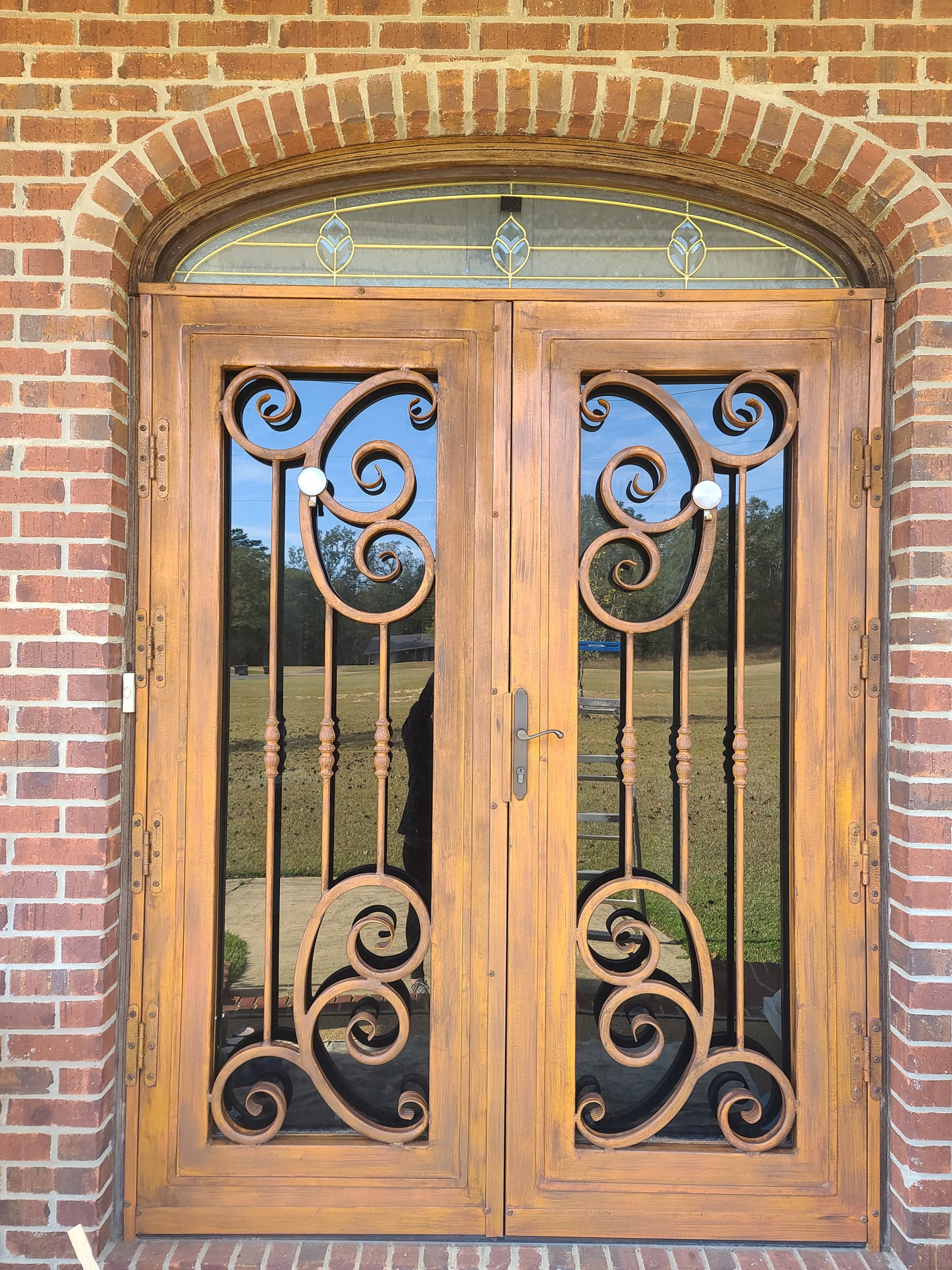 Refinished metel doors to its original state