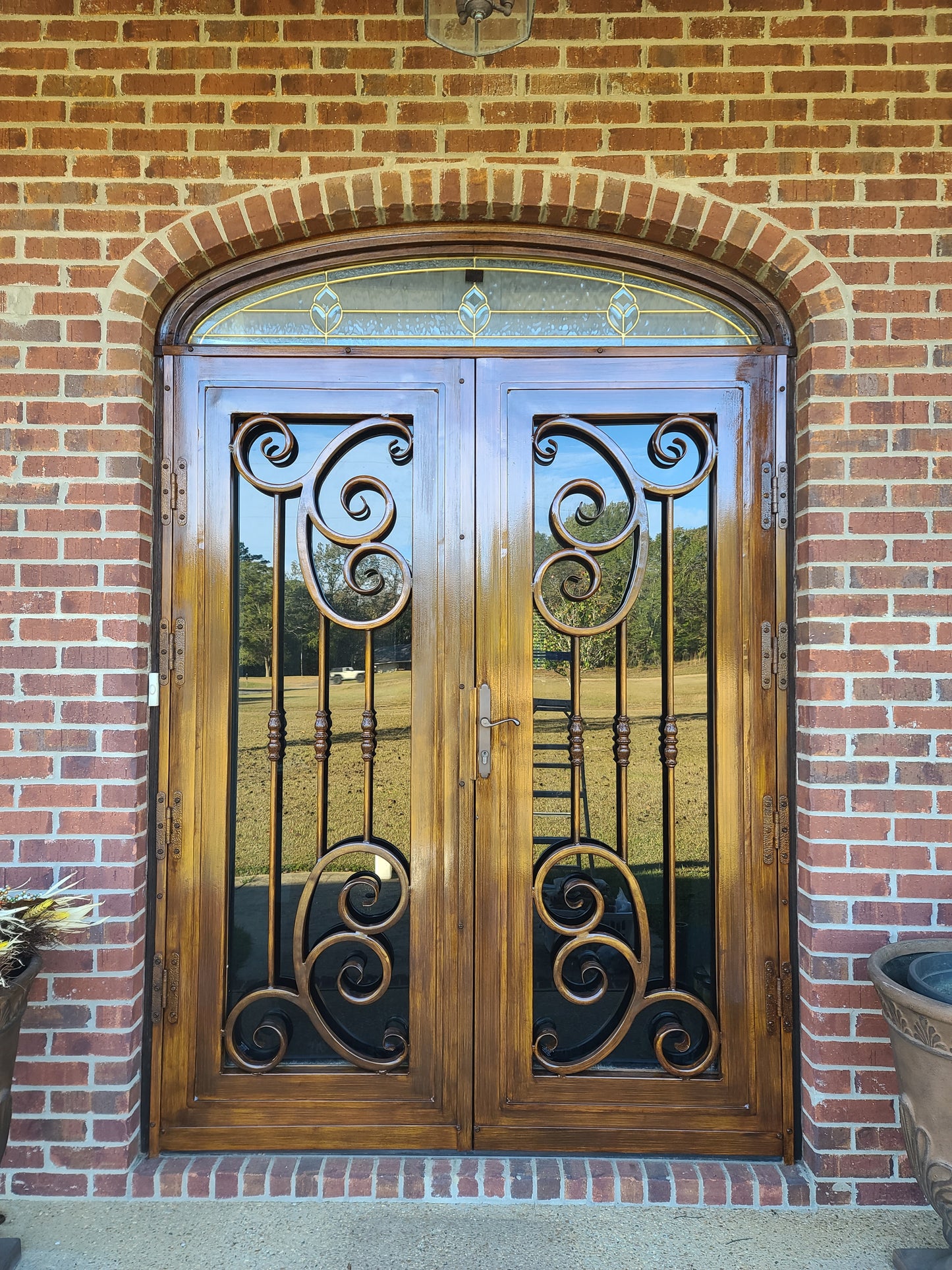 Refinished metel doors to its original state