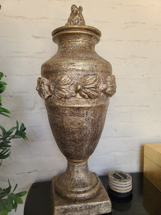 Metallic Faux Finished Urn