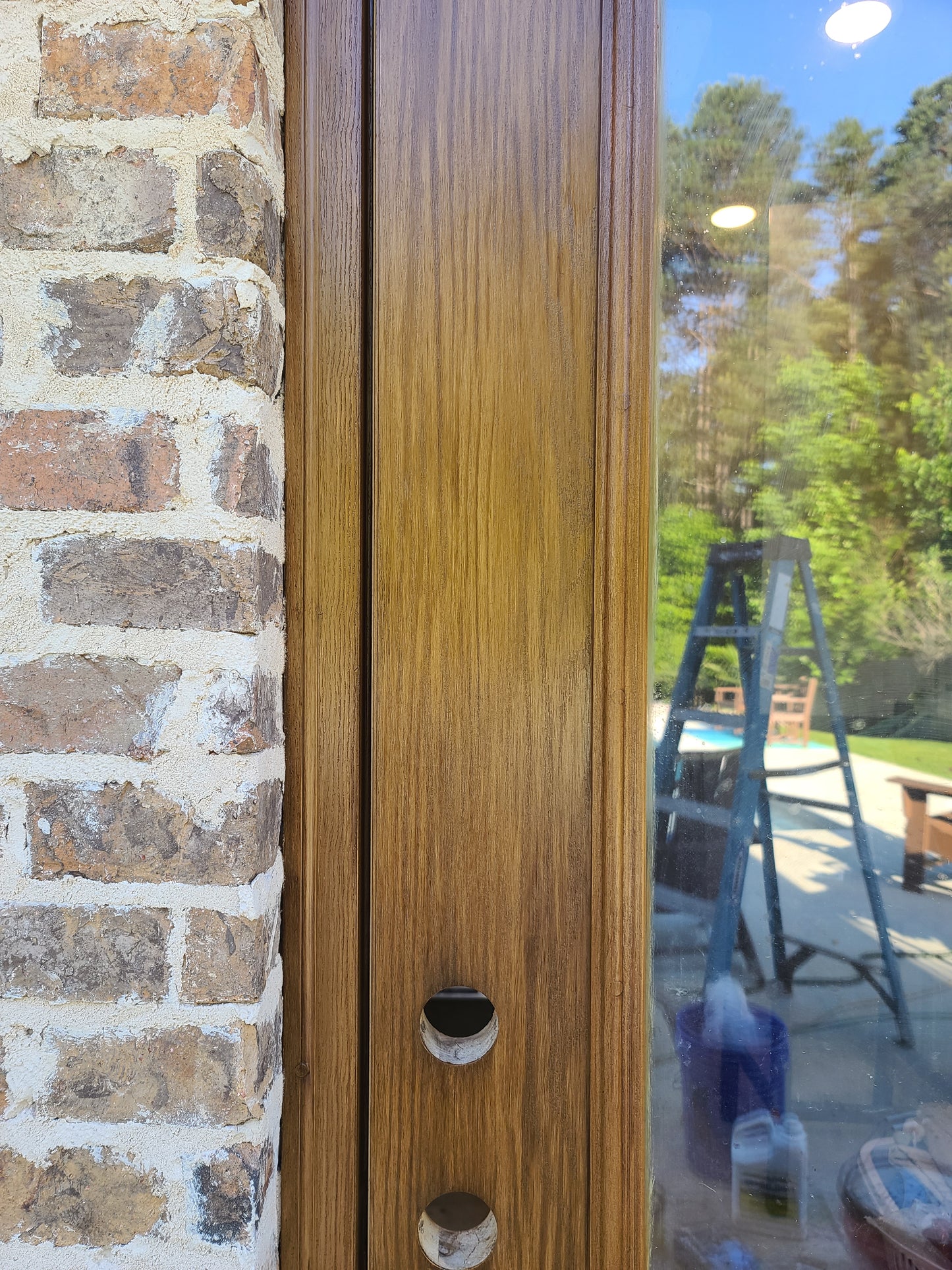 Wood Graining Faux Finished Metal Door
