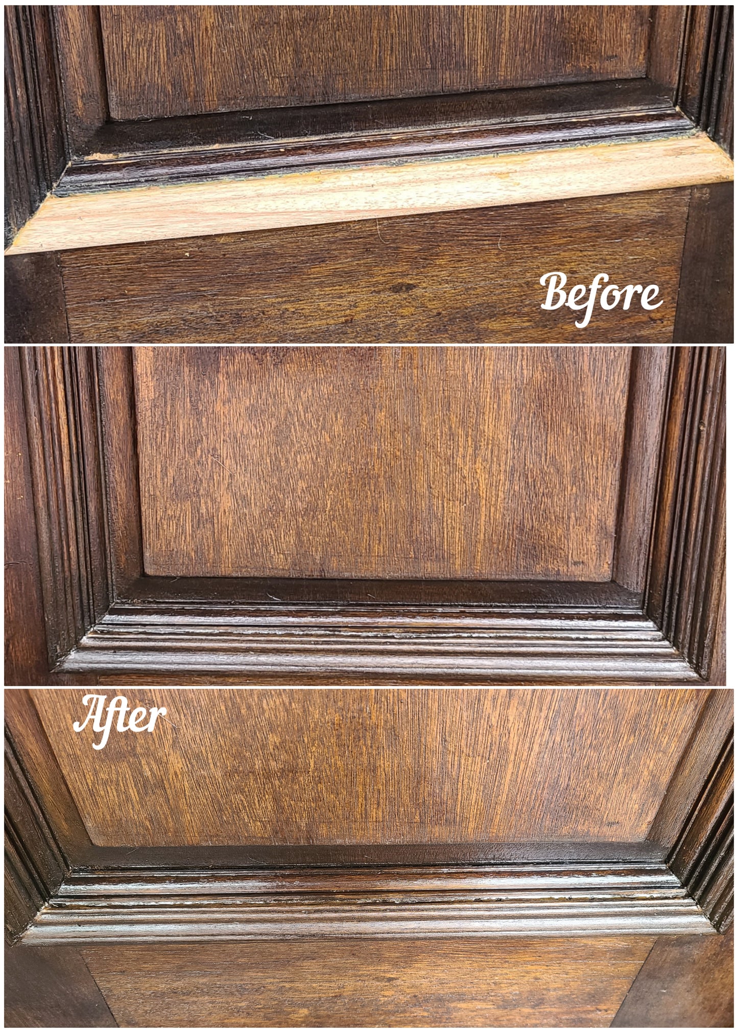 Repaired, Refinished Doors & Butter Block