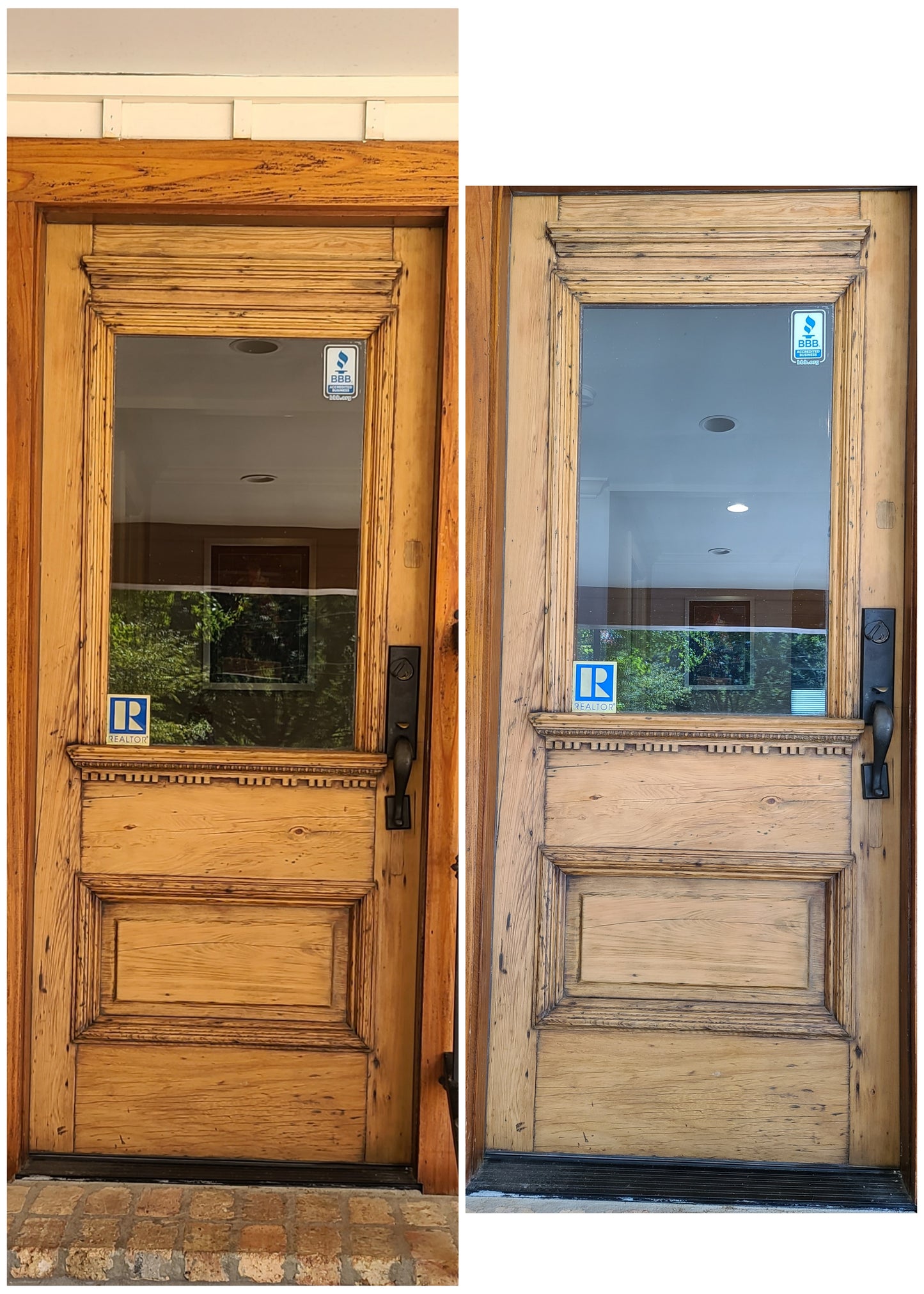 Repaired, Refinished Doors & Butter Block