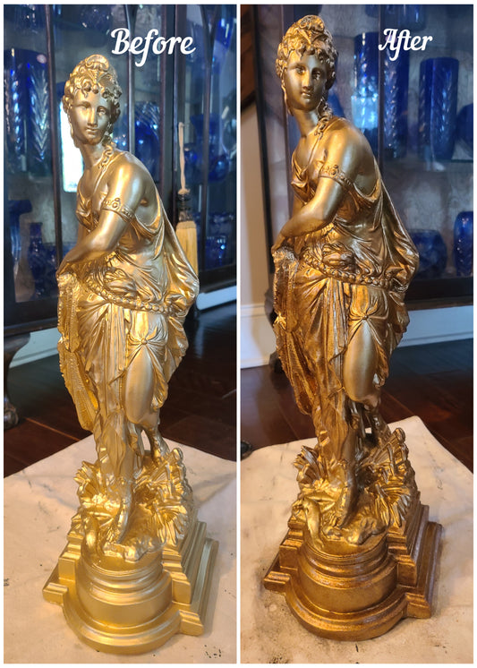 Glazed Metallic Statue