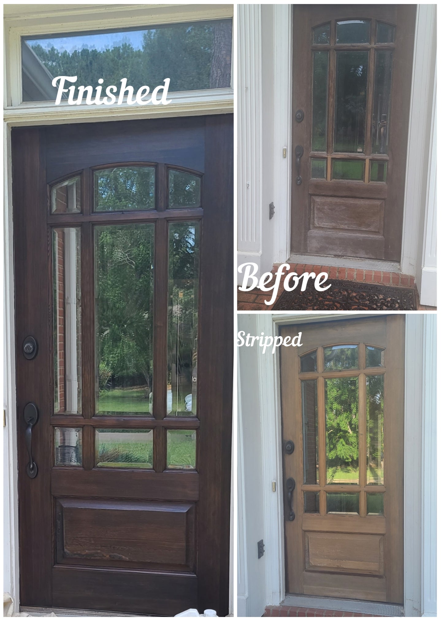 Repaired, Refinished Doors & Butter Block