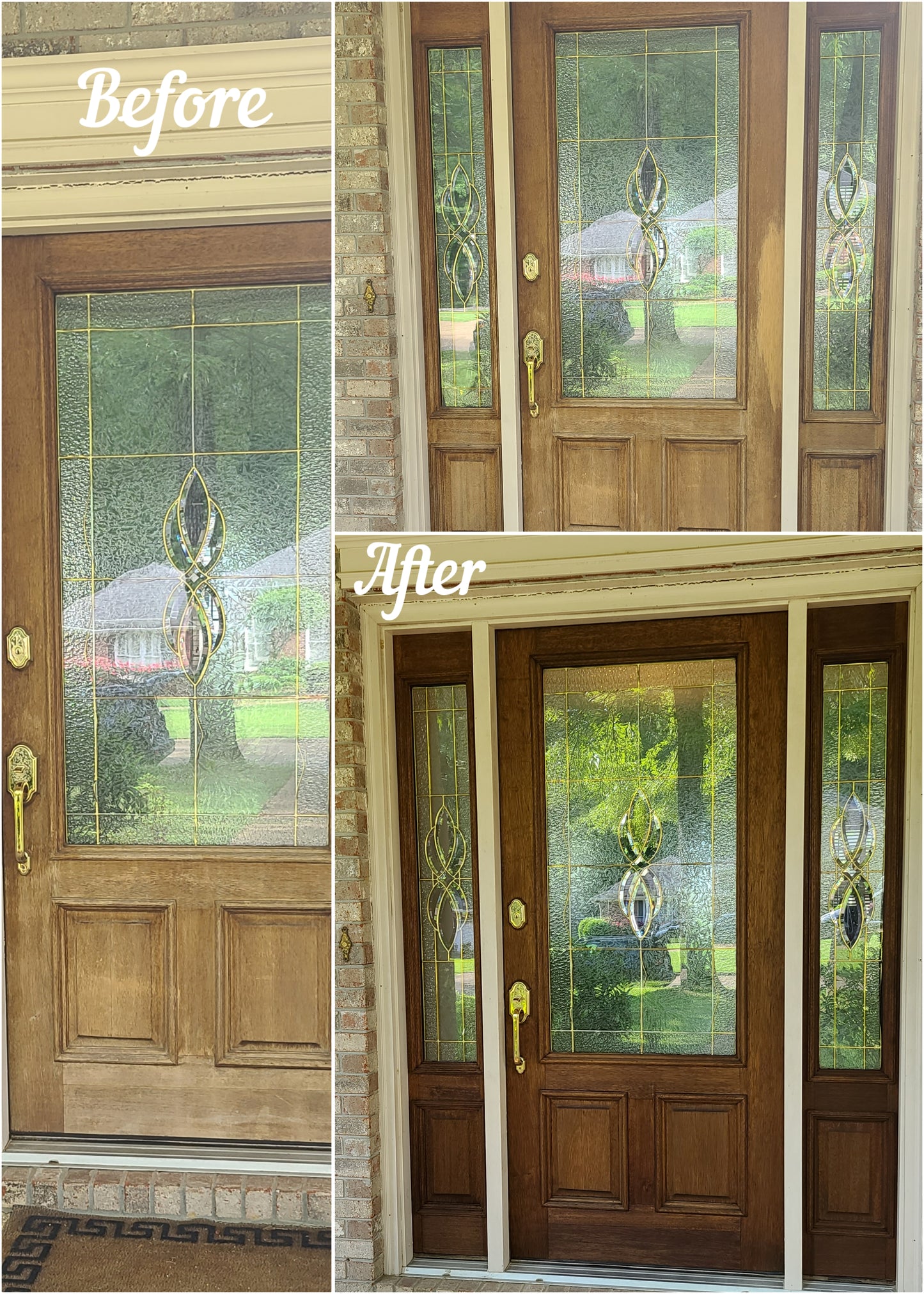 Repaired, Refinished Doors & Butter Block