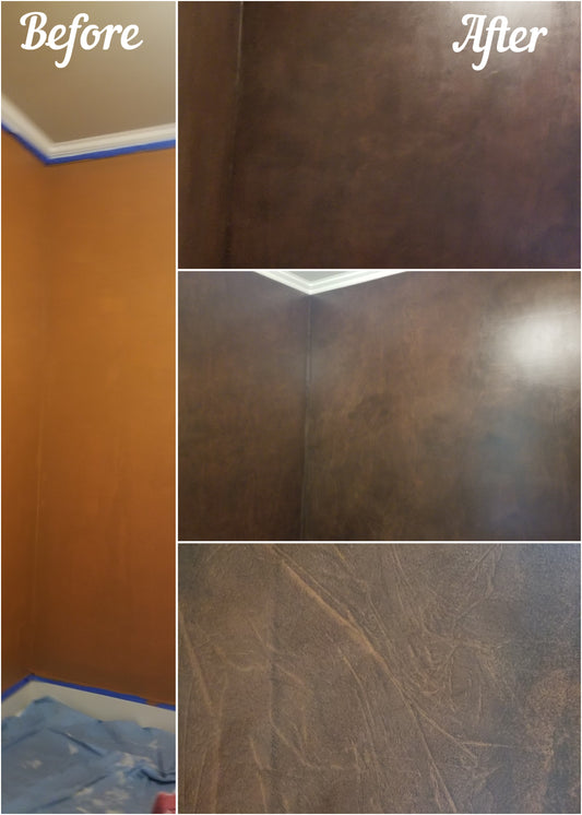 Leather Faux Finished Walls